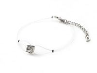 Bracelet Invisible et Cristal de Swarovski Elements Blanc