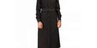 NAKD - Robe chemise Noir effet peau de pêche