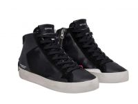 SNEAKERS NOIRES MONTANTES BANDE EXTÉRIEUR ROSE