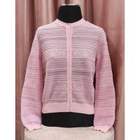 Gilet en maille brodée  rose MISSONI