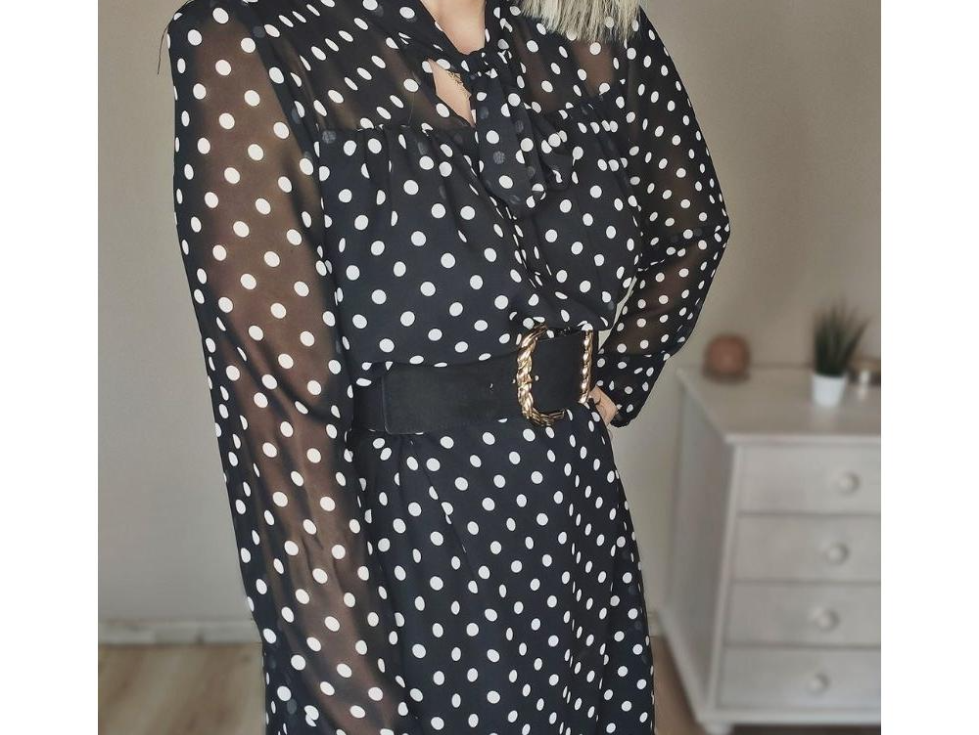 Robe droite noire - 1