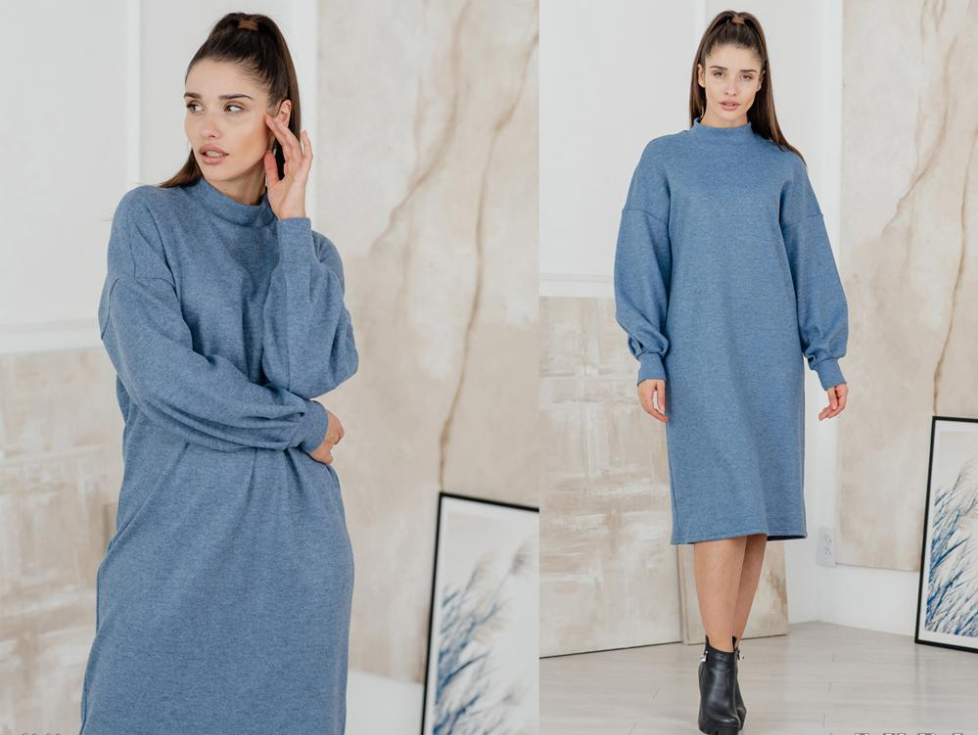 Robe droite en angora - 16