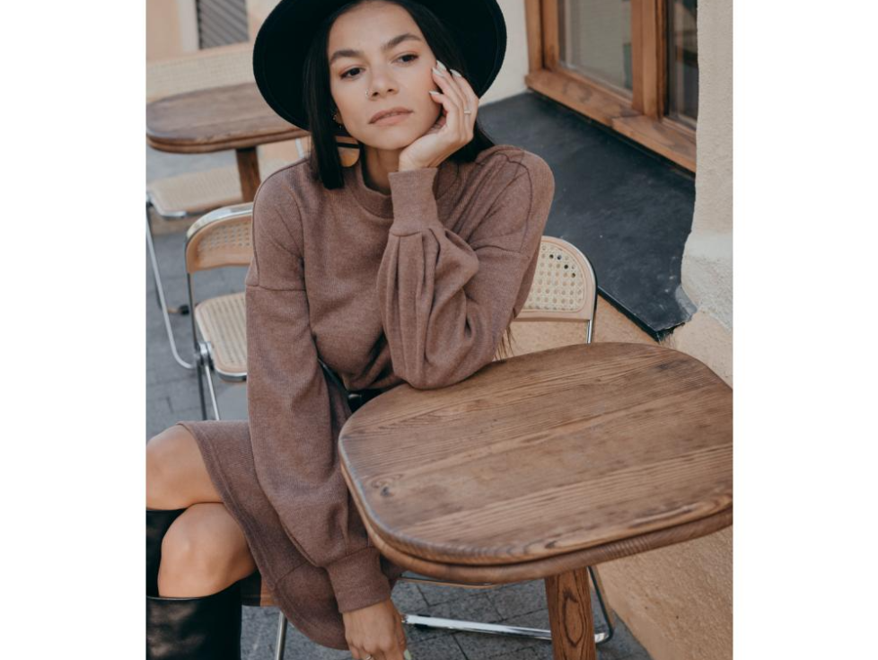 Robe droite en angora - 9