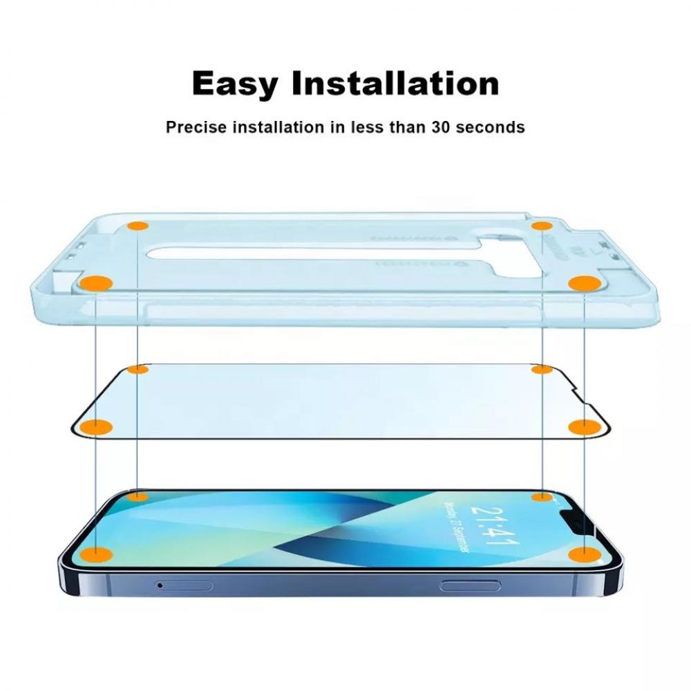 Protection d'écran iPhone 13 pro max/14plus Transparent couverture complet avec kit d'installation - 3
