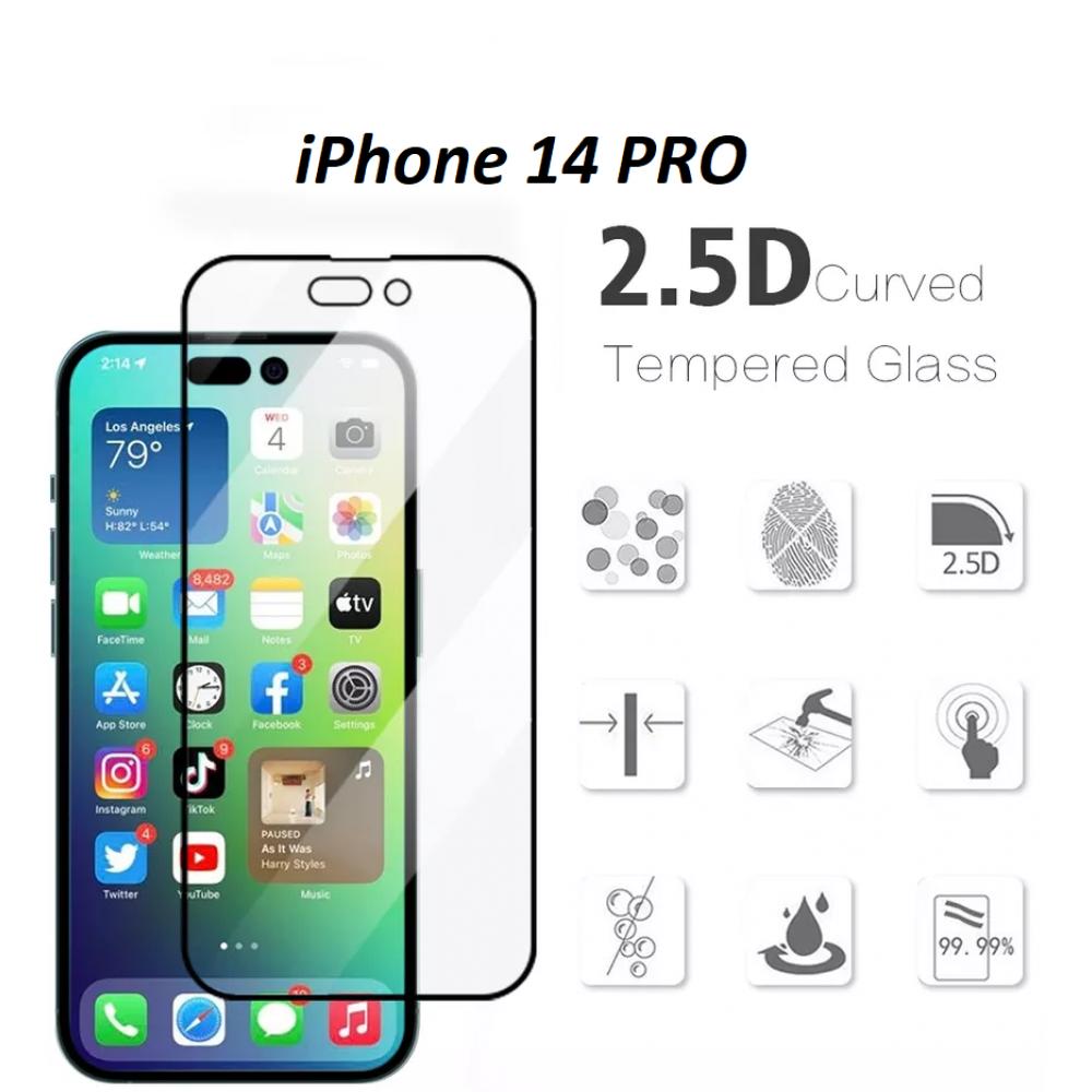 Protection d'écran iPhone 14 pro transparent Couverture complet kit d'installation avec protège caméra arrière